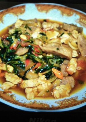 Foto resep Tumis kangkung bakso tempe