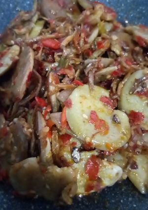 Foto resep Jengkol teri balado