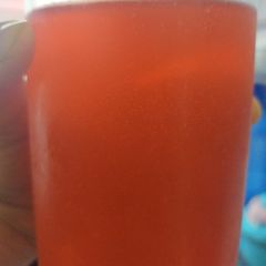 A picture of Rooh Afza orange tang.