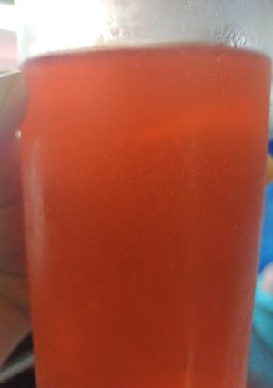 A picture of Rooh Afza orange tang.
