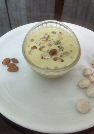 A picture of Phool makhana ki kheer.