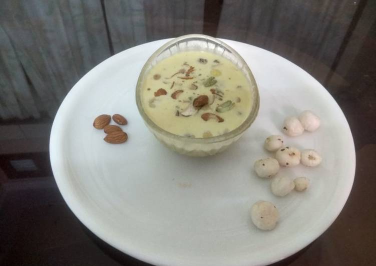Phool makhana ki kheer Phool makhana ki kheer