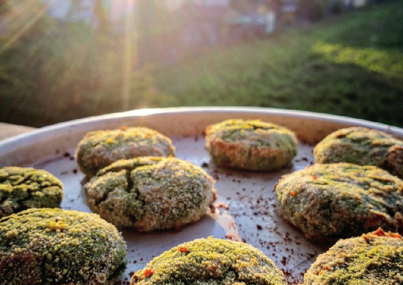 Halfpette with ricotta and spinach