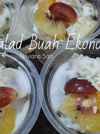 Langkah Gampang Membikin Resep Salad Buah Ekonomis / No Mayo / No SKM / No Yoghurt yang Lezat Anti Ribet, Uenak Banget