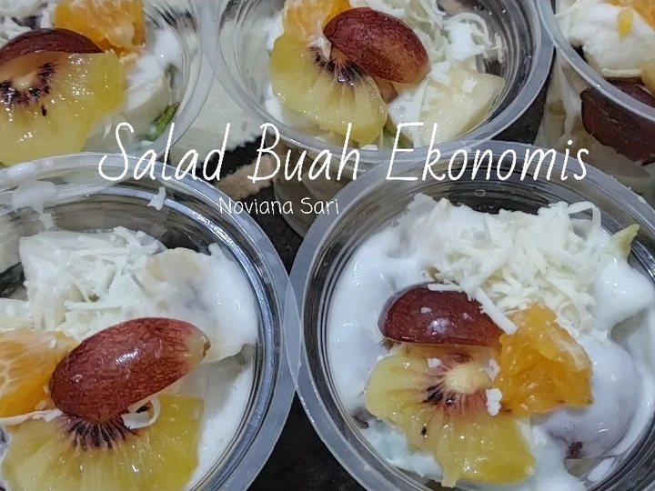 Cara Gampang Membikin Resep Salad Buah Ekonomis / No Mayo / No SKM / No Yoghurt yang Uenak Anti Ribet, Lezat Sekali