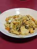 Bacalao con garbanzos y cous-cous