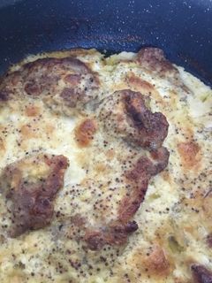 Tejszínes-mustáros tarja recept fotója