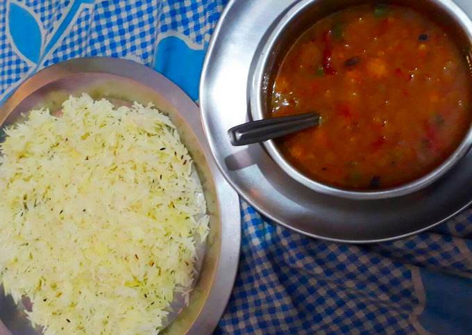 Jeera Rice with chana masala