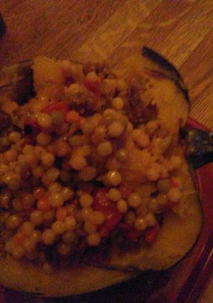 A picture of Stuffed Acorn Squash.