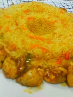 صورة لوصفة رز بالخلطه مع صدور الدجاج