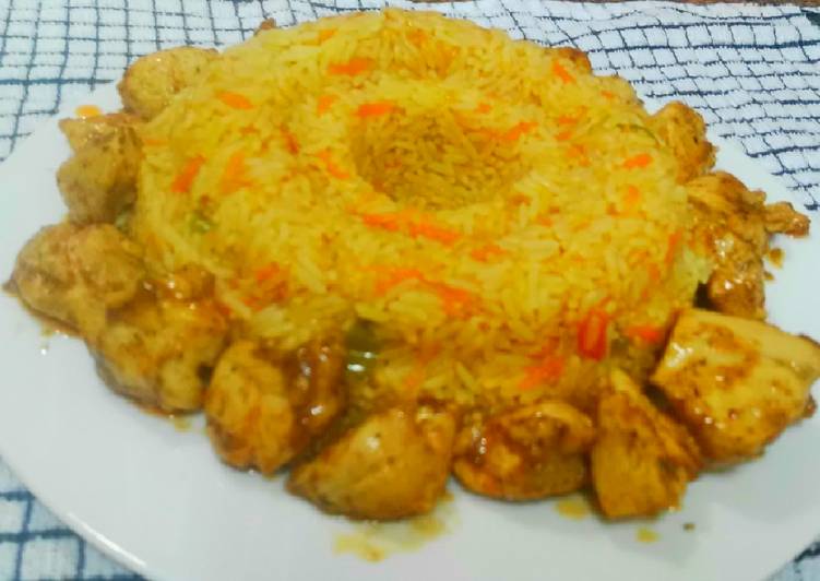 رز بالخلطه مع صدور الدجاج