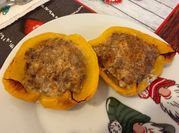 Una foto di peperoni ripieni forno