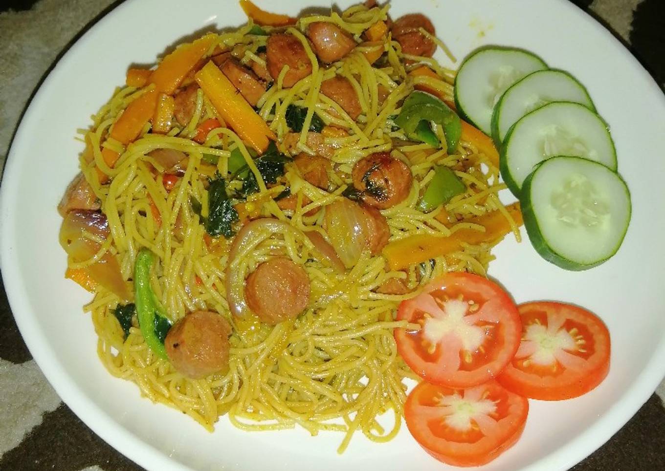 Stir fried pasta