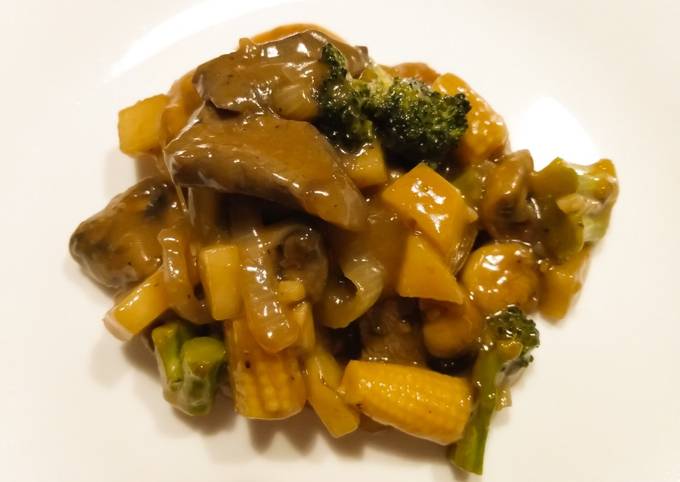 Steps to Prepare Ultimate Stelly&#39;s beef and veg in plum sauce