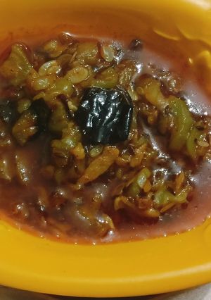 A picture of Sponge Gourd chutney.