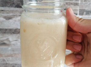 Una foto de Licuado de avena, yogurth y naranja🥤