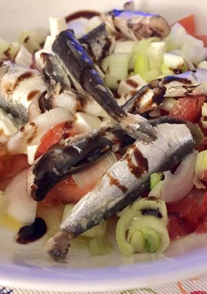 Una foto de Ensalada completa para cenar en 5 minutos