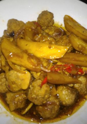 Foto resep Bolabola daging giling bumbu kecap