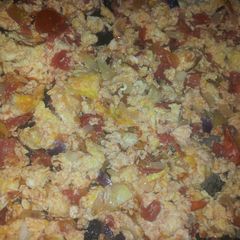 A picture of Scrambled eggs #theme challange.