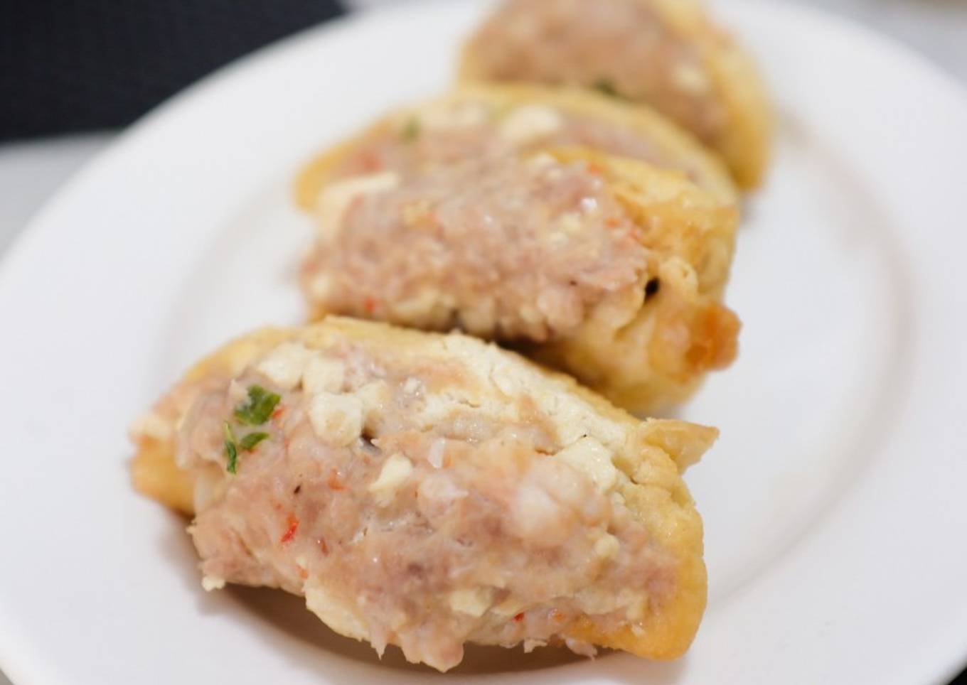 Pork Shrimp Stuffed Tofu
