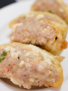 A picture of Pork Shrimp Stuffed Tofu.