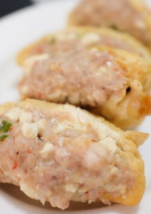 A picture of Pork Shrimp Stuffed Tofu.