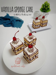 Foto resep Webtoon Cake (Vanilla Sponge Cake, No SP!!!)