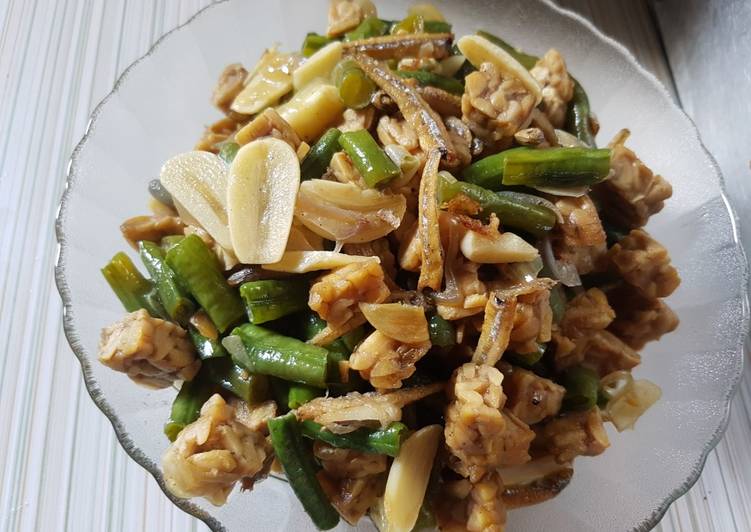 Oseng tempe kacang panjang teri mudah murah