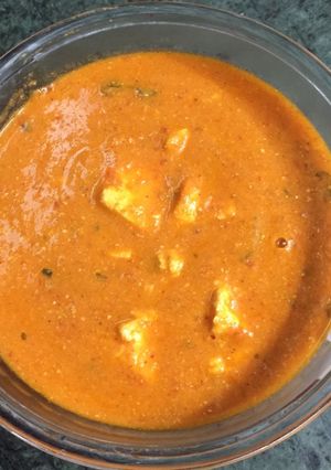 A picture of Oil and butter free paneer butter masala.