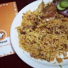 Spicy chicken biryani A picture of Spicy chicken biryani.