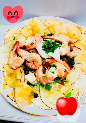 Una foto de Salpicón de camarones con manzana