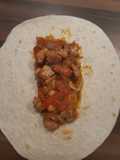 Sweet peppers chicken wraps