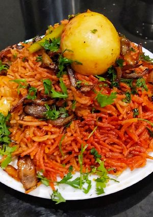 A picture of Egg Biryani.