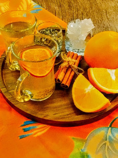 عکسی از دستور دمنوش پرتقال و آویشن🍊🍵