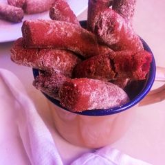 A picture of Red Velvet Spanish Churros.