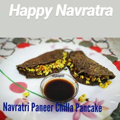 A picture of Navratri Paneer Chilla.