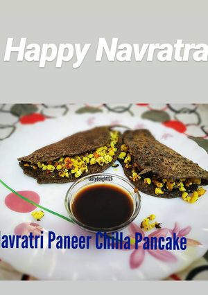 A picture of Navratri Paneer Chilla.