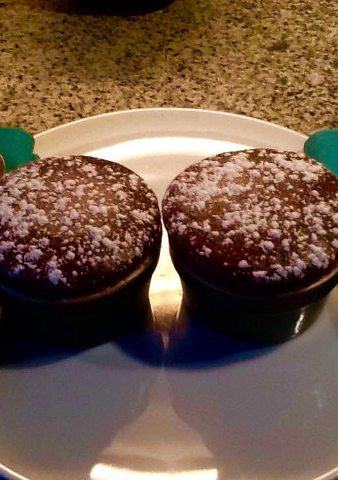 Una foto de Soufflé de chocolate