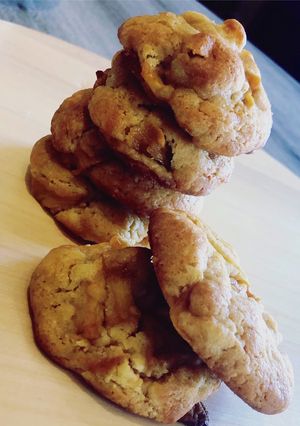 Une photo de Cookies aux pommes caramélisées