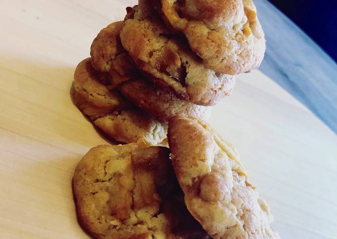 Cookies aux pommes caramélisées