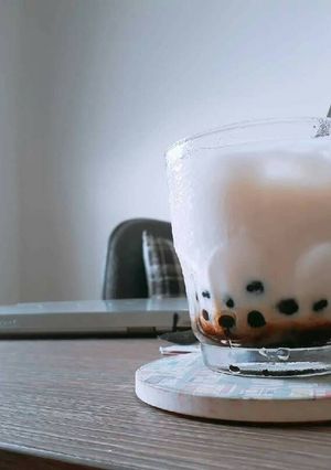 Hình của món Sữa tươi trân châu đường đen.