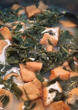 Foto resep Bobor Daun Singkong dan Tahu