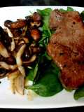 My Peppered Rump Steak with chilli flavoured Mushroom + Onion 🥰