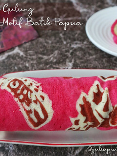 Foto resep Bolu Gulung Kukus Motif Batik Papua