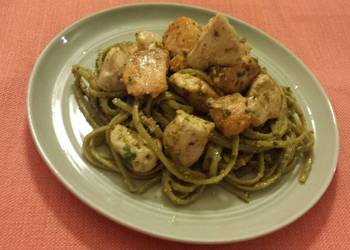 How To Cooking Recipe SalmonChicken with Pesto Fettuccine Practical Delicious How To Cooking Recipe SalmonChicken with Pesto Fettuccine Practical Delicious