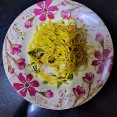 A picture of Homemade vegetable noodles.