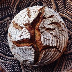 A picture of Sourdough rye bread with spelt and wheat (Dutch oven ver.).