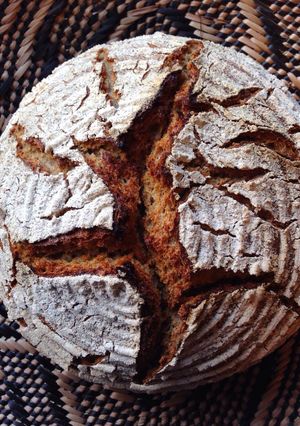 A picture of Sourdough rye bread with spelt and wheat (Dutch oven ver.).