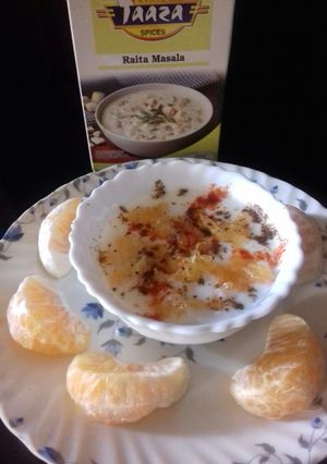 A picture of Orange raita.