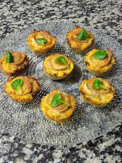 Una foto de Muffins de brócoli con queso de cabra
